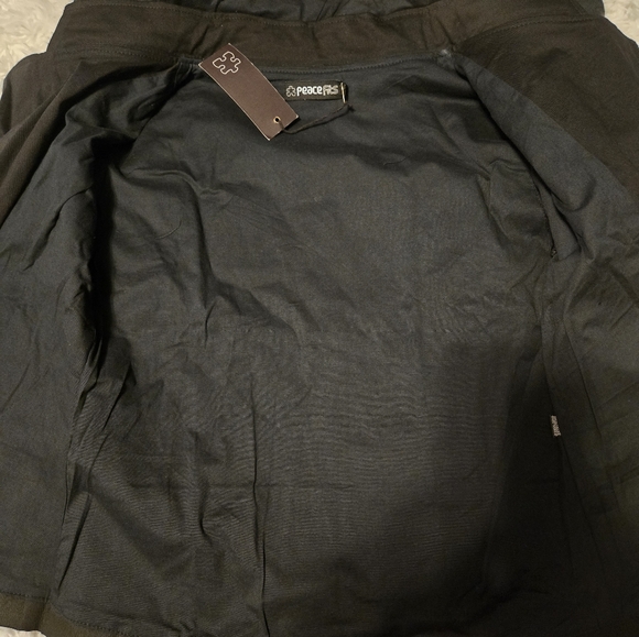 NWT PIECES MOTORCYCLE JACKET SMOKE DYE SIZE M COLOR BLACK - Picture 13 of 16